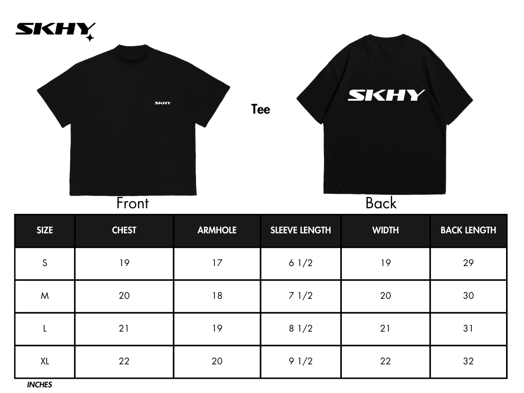 SKHY Logo Tee - Midnight Black